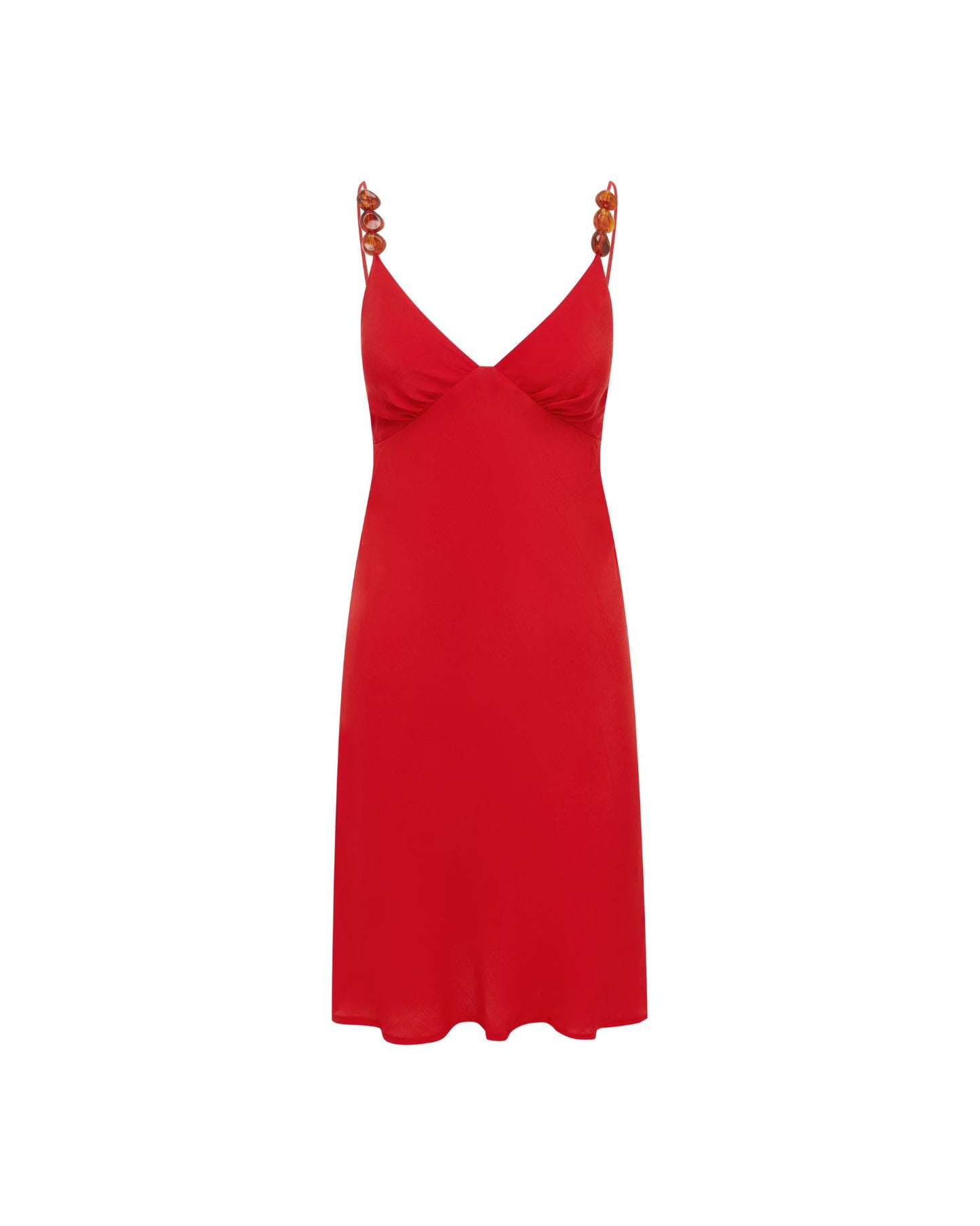 Bias Mini Dress Vermillion Red